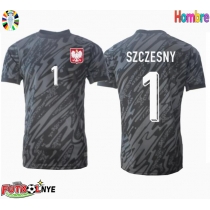 Camiseta Polonia Wojciech Szczesny #1 Portero Visitante Equipación Eurocopa 2024 manga corta